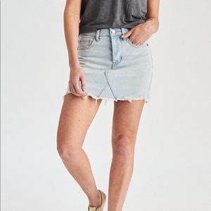 American Eagle light wash high rise denim skirt